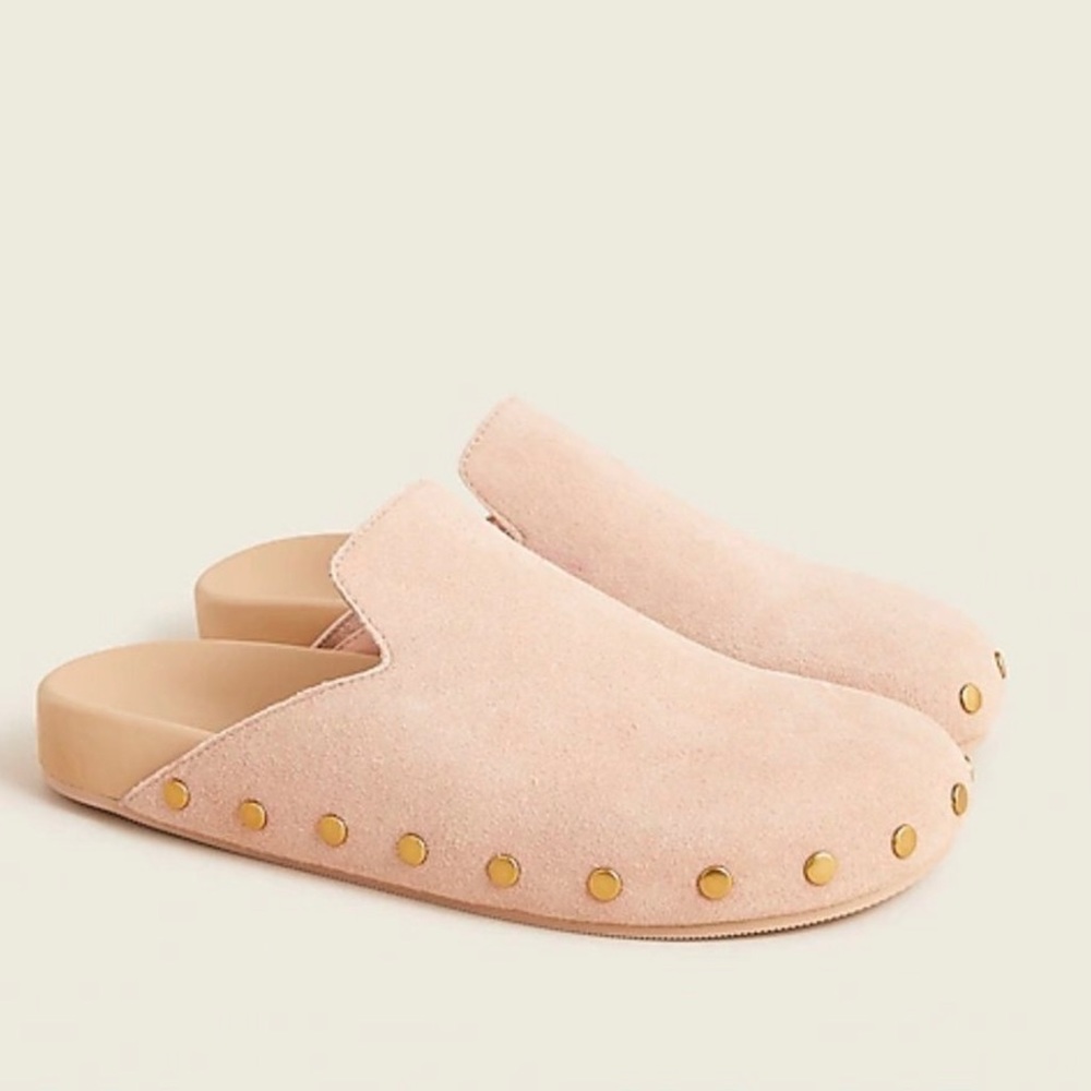 NWT J Crew Pacific Suede Studded Marlow. Clog Women’s Sz 8.5